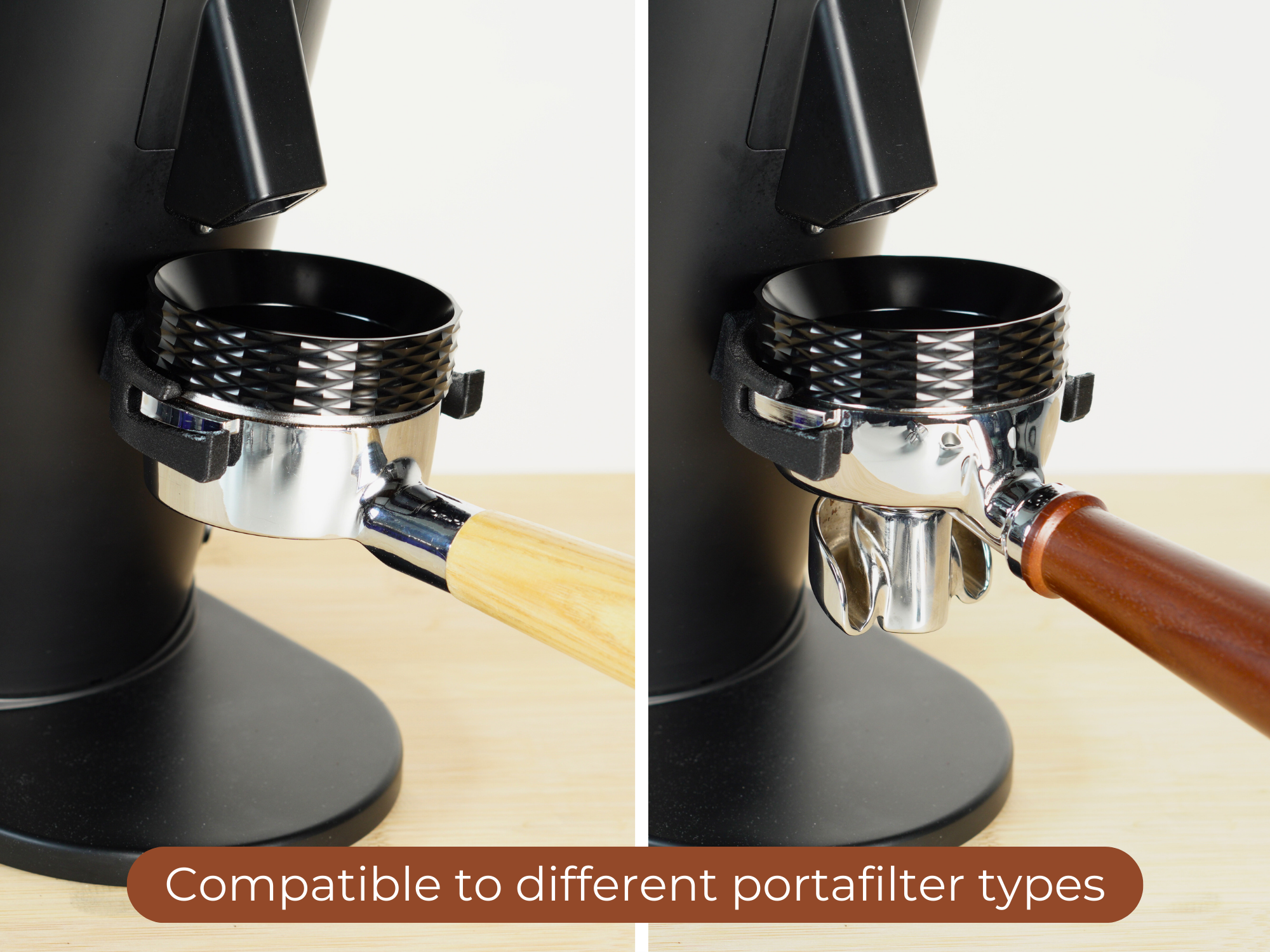 DF64 Improved Portafilter Holder and Magnetic Funnel (58mm size, 2 ear